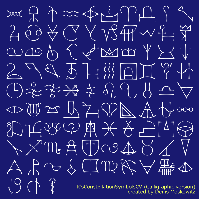 星座記号 (Constellation Symbols Calligraphic version)