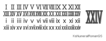 ローマ数字影付ゴシック