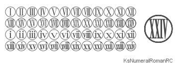 ローマ数字丸付ローマン