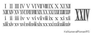 ローマ数字影付ローマン