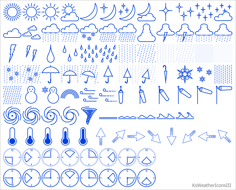 お天気アイコンIII(Weather Icons III)