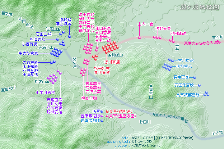 【関ケ原戦役図】