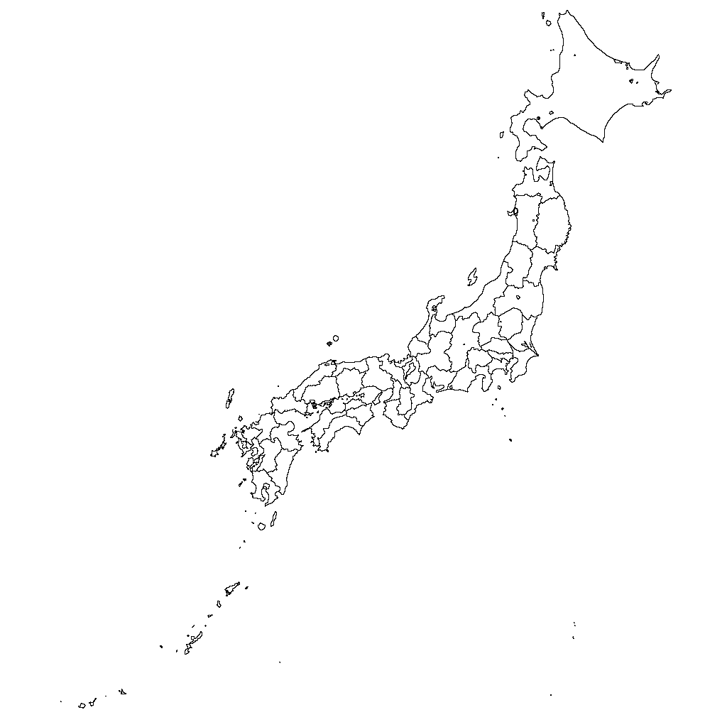 日本白地図B